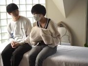 Preview 3 of Yuya-kun] Slender Men Try Oil Slippery Sexual Massage with Each Other Japanese / Amateur