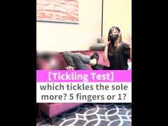 Which tickles the sole more? 5 fingers or 1?♡ #shorts - Screenshot 2 of 16 - Japanese Girl