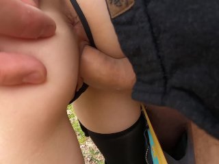 60fps, wife, outdoor masturbation, outside