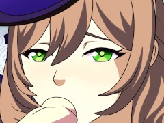 Sex in Library with Lisa Genshin Impact Masturbation Hentai Blowjob Animation
