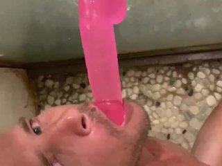 toys, pov, guy sucking dilldo, blowjob