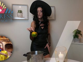 belly fetish, food stuffing, feedism, witch