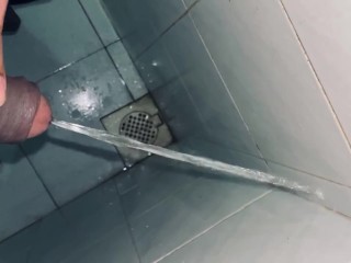 Pissing at the Public Dirty Bathroom Edge