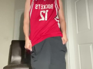 Workout Leads to Stripping &Soft DickGetting Hard Until HUGE CUMSHOT