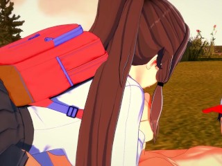 Pokemon Hentai - Hilda Boquete Touko com Red