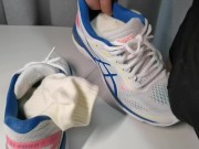 Preview 1 of Cum on GF's Asics sneakers