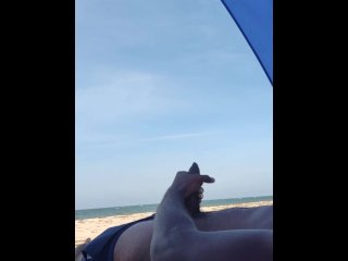 Masturbating on beach