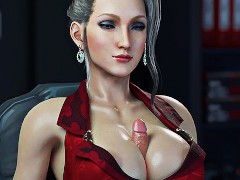 SCARLET USES RED MATERIA AS HER PERSONAL PET COCK TO MASSAGE HER FAT FUCKING BREASTS FOR CUM