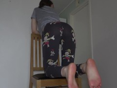 Video Hard red butt discipline spanking on the chair