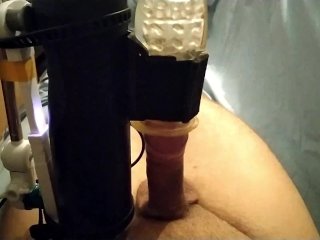 Long edging with the handy masturbator machine