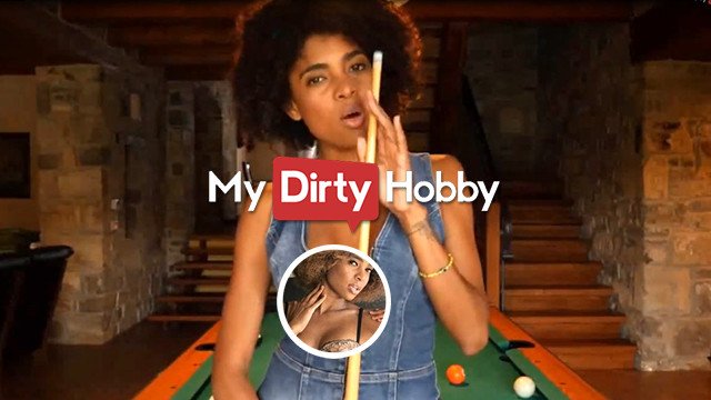 MyDirtyHobby - Luna-Corazon Finds A Pool Table At The Villa & Uses The Stick With A Creative Way