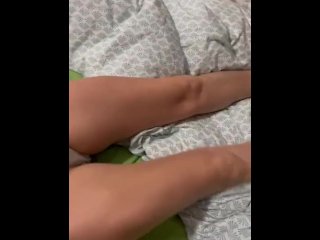 flat chest, vertical video, french, cum on flat tits