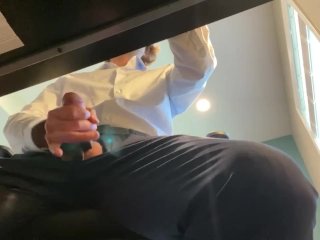 CAUGHT watching porn and masturbating at work female boss knock WATCH END