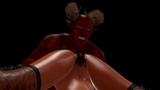 Mädchen wird vom Teufel gefressen