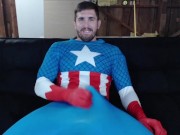 Preview 2 of Captain America strips and cums