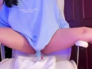 Preview 1 of Flexible Girl Thrusting a Dildo in Her Pussy
