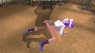 3D HENTAI Schoolgirl fucked in the ass on the floor in the classroom