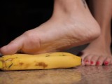 PETIT Young Woman BARELY 18 Crushing BANANAS With Her Beautiful Bare FEET | Aesthetic Fetish Film