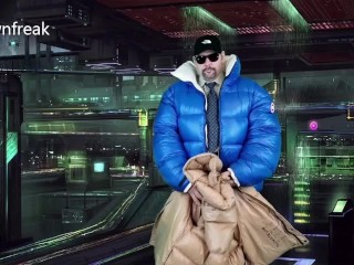 Мечты о нейлоне в будущем. Супер пуховик Мастурбация