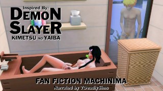 Nezuko Spritzt In Der Badewanne Dämonentöter Hentai-Parodie Nr. 5 Voyeur-Fantasie 4 Rollenspiel