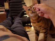 Preview 5 of Hot kitty sucks deliciously on you ... . Pussy eating while staring at you