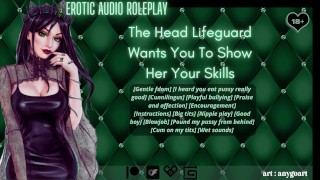 Audio Roleplay The Head Lifeguard Wants You To Show Her Your Skills Cum On My Big Tits