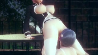 Shy maid Ram love hard fuck with her best friend Anal Cream Pie Amateur Cosplay Spooky Boogie 4K