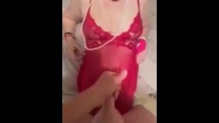 huge CUM shot to BOOBS 