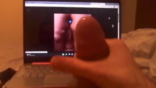 Jerking off to a perfect pussy and a sapphire butt plug