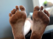 Preview 4 of Dirty feet and flip flops, POV (POV foot worship, dirty soles, pov feet, foot pov, bare feet, soles)