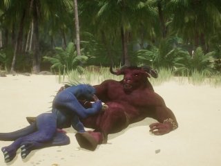 Gay furry dragon blowjob for furry monster the seashore