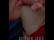 Preview 1 of Jake tongue teases and chews Adam’s foreskin. For uncut cock lovers.