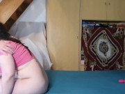 Preview 3 of Sloppy blowjob from chubby stepdaughter