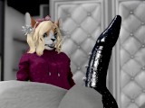 SASSY RED PANDA GETS TAUGHT LESSON BY BIG BAD WOLF IN GRANDA COSTUME - Second Life Yiff