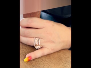 Scarlett VanWhite - Hotwife gives boyfriend a BJ & swallows then_gives hubby a BJ_& spits cum!!