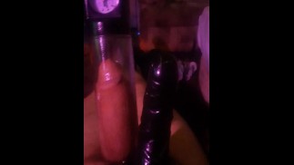 2 gehörnter Ziegenbock Steinbock weiß gepumpter Schwanz oder schwarzer Strap-On-Dildo