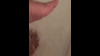  Teen ebony pink toes in shower 