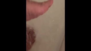 Ebony pink toes in shower
