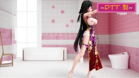 HONKAI IMPACT MEI RAIDEN HENTAI DANCE MMD UNDRESS 3D BIG BOOBS CHINESE DRESS SOFT BLACK HAIR COLOR E