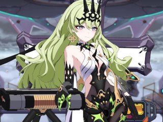 hentai game ryona, green hair, hentai, snake