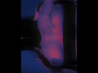 GOTH NEKO LOVES TO PLAY WITH HER NATURAL BOOBS 