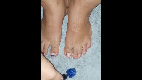 Painting My Toenails After Pedicure POV Foot Fetish