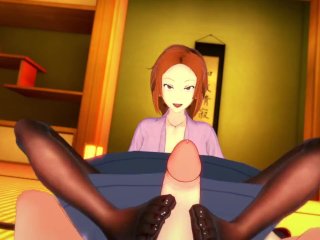 persona 4, point of view, milf, feet