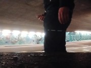 Preview 6 of TRAIN TUNNEL DICKFLASHING AT NIGHT