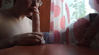 Deepthroating Dildo Cock