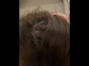 Preview 2 of Milf Sucks 25yr Old Dick Until He Covers Her Face In Cum