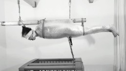 Wrapped & Trapped: CRAZY shaking orgasm in plastic wrap suspension! Bdsmlovers91