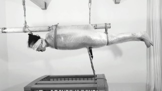 Wrapped & Trapped: CRAZY shaking orgasm in plastic wrap suspension! Bdsmlovers91