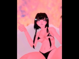 Try to be Sexy Virtual Goth Bikini Babe but your Body Motion is Captured by old Kinect VR Glitch