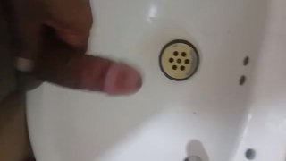 in the bathroom